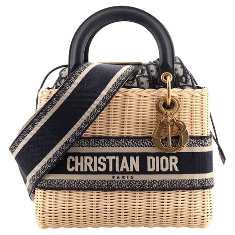 dior dust bag for sale|lady Dior wicker bag.